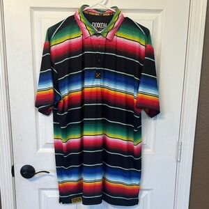 DIXXON Vibrant Serape Striped Polo
